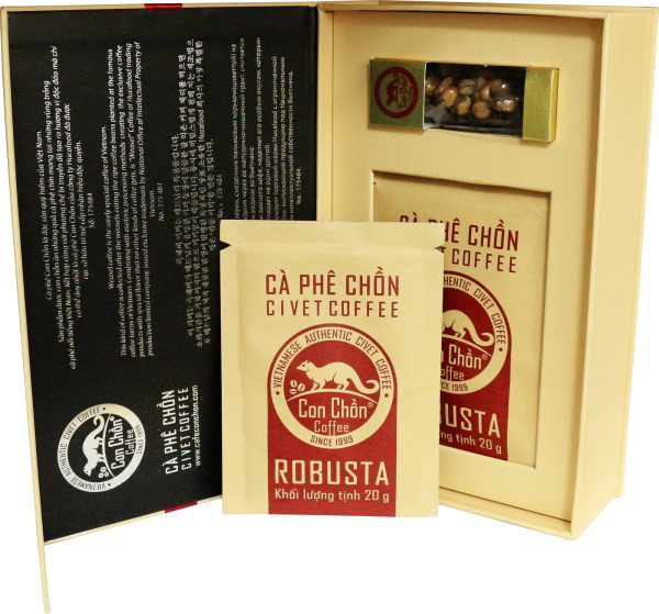 Cà Phê Con Chồn Robusta Cao Cấp Hộp 100g - HUCAFOOD