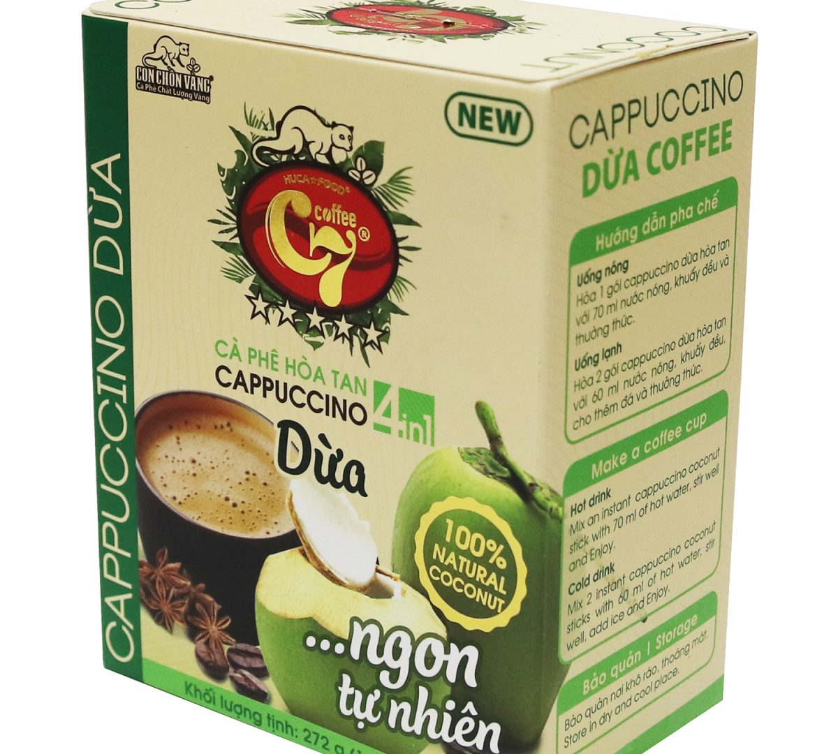 Cà phê cốt dừa 4in1 cappuccino