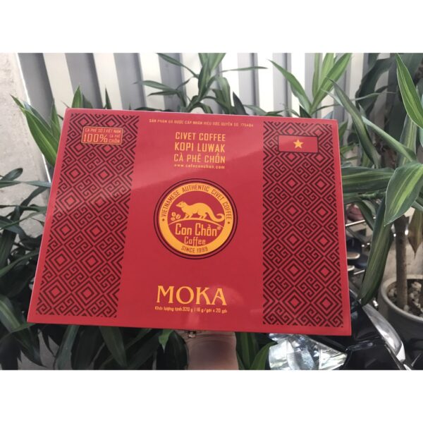 Cà Phê Chồn Moka Hộp Gỗ Sơn Mài Đẳng Cấp - Hộp 320Gr. Civet Coffee Moka - Premium High Quality Coffee