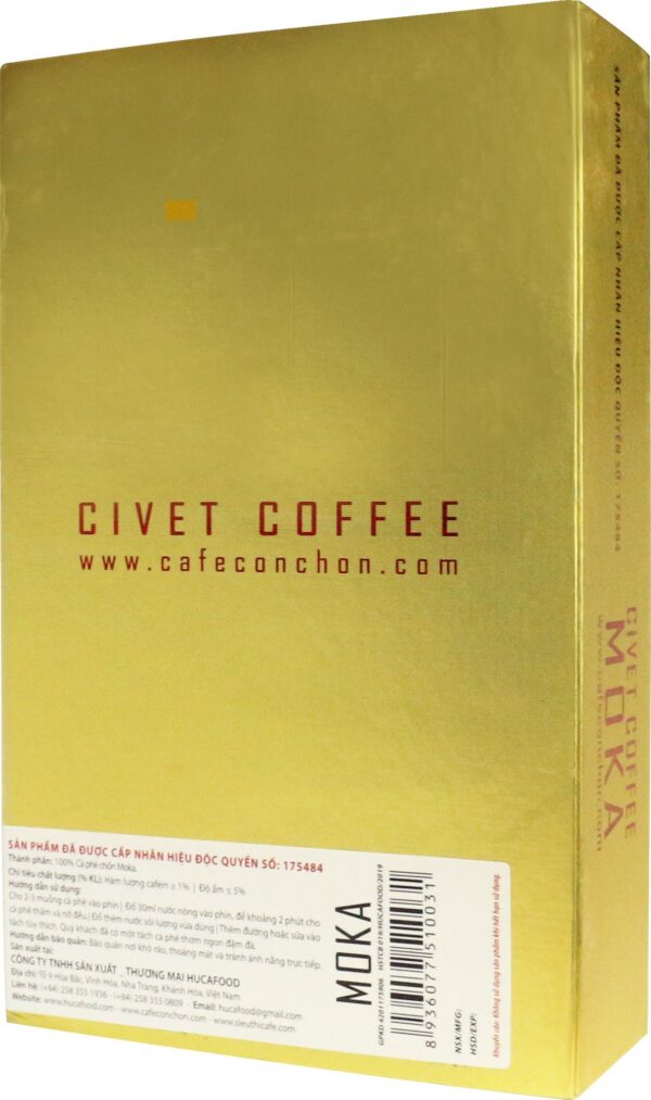 Cà Phê Chồn Moka Hộp Vàng Cao Cấp. Moka CIVET Coffee - Premium High Quality Coffee