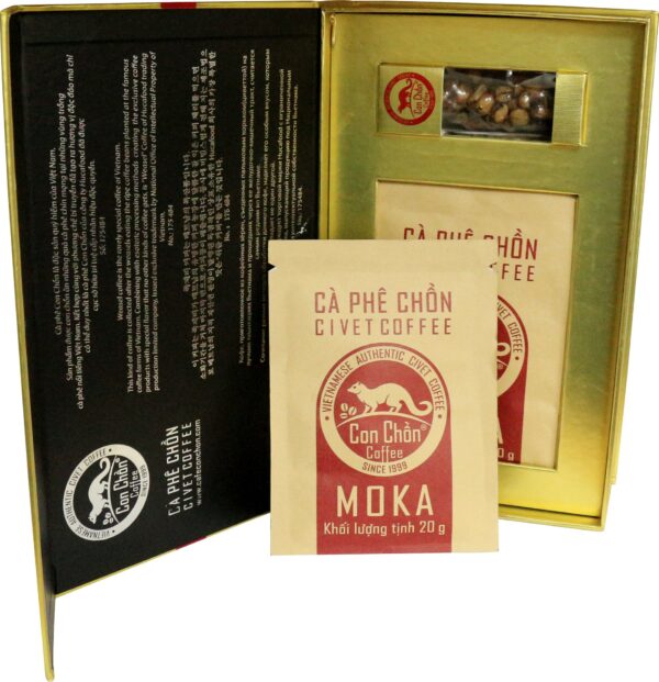 Cà Phê Chồn Moka Hộp Vàng Cao Cấp. Moka CIVET Coffee - Premium High Quality Coffee