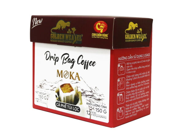 Кофе в пакетиках с фильтром - Кофе с бумажным фильтром Moka - Коробка 150 гр - Huca Food.