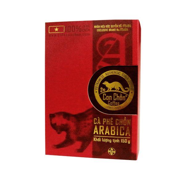 Cà Phê Chồn Arabica Cao Cấp Hộp 150Gr Hiệu Con Chồn - HUCAFOOD