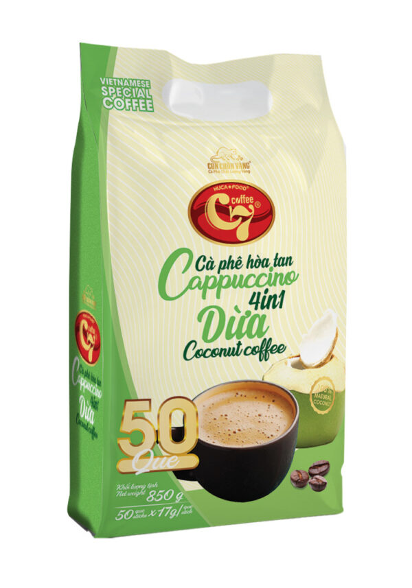 椰子速溶咖啡 4 合 1 卡布奇诺 - 50 支装（新） - C7 金黄鼠狼