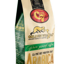 Cà phê Arabica rang xay nguyên chất 100%, túi 100gr.