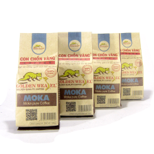 Cà phê Moka rang xay nguyên chất 100%, túi 100gr.