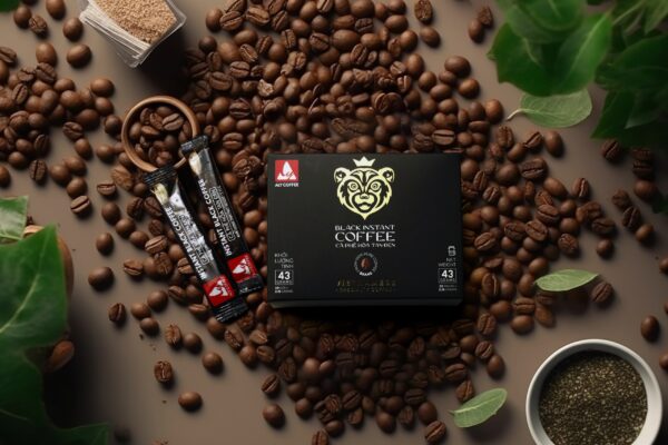 Cà Phê Hòa Tan Đen - ALY COFFEE – Hộp 50gói x 2.15gr