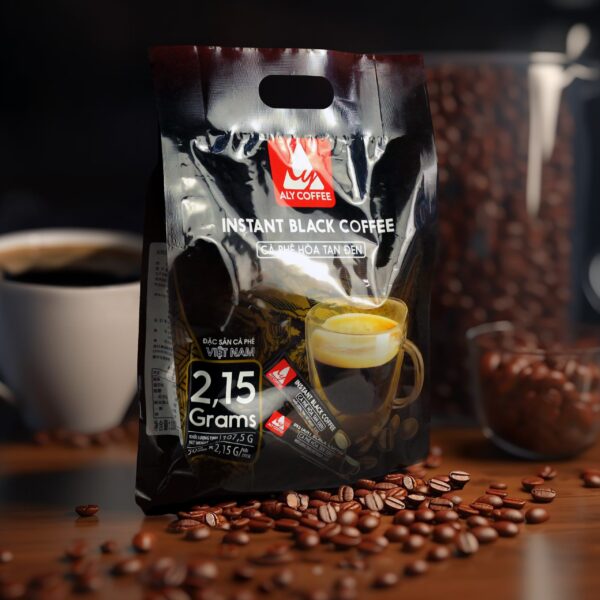 Cà Phê Hòa Tan Đen - ALY COFFEE – Túi 50gói x 2.5gr