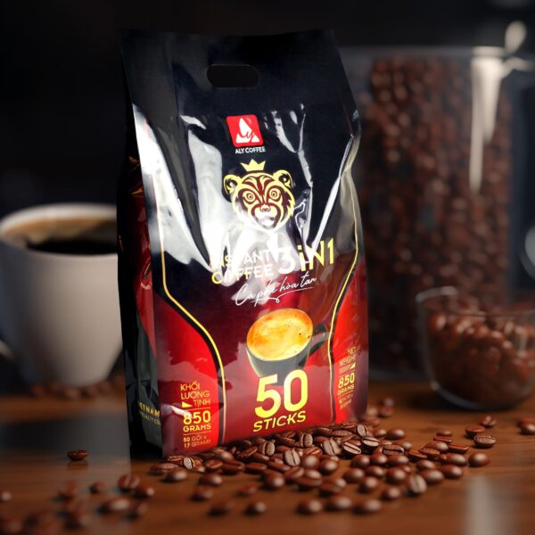 3 合 1 速溶咖啡 – ALY COFFEE – 袋装 50 包 x 17 克